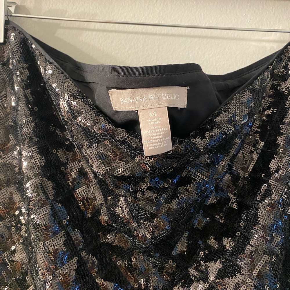 Banana Republic Black Sequin Bubble Mini Skirt - Picture 3 of 3
